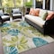 World Rug Gallery Contemporary Tropical Floral Indoor/Outdoor Area Rug 5'3'' x 7' Green 433GREEN5X7 - alternate 3